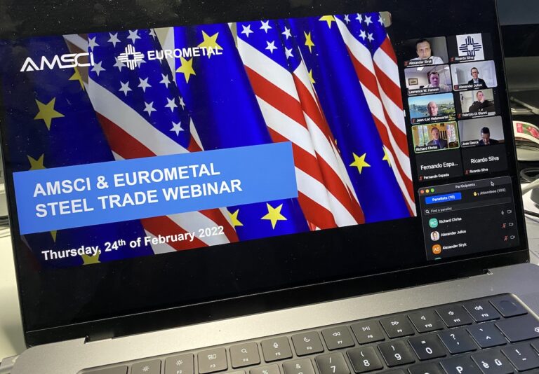 130 participants at the 1st AMSCI & EUROMETAL Steel Trade Webinar
