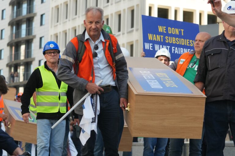 EU steel sector holds funeral for industry in Brussels