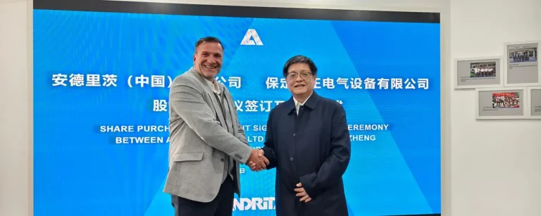 Andritz acquires 51% of China-based Sanzheng